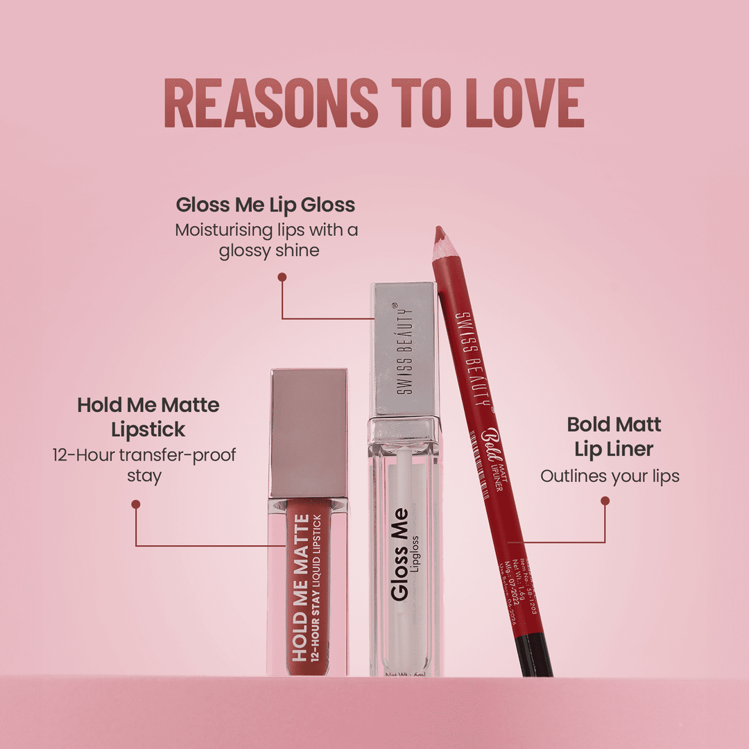 Luxneo Line & Fine Lip Duo with Lip Liner & HD Matte Lipstick |
Matte Finish Long-Lasting Non-Drying