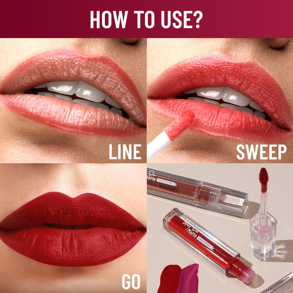 SWISS BEAUTY STAY ON MATTE
LIQUID LIPSTICK