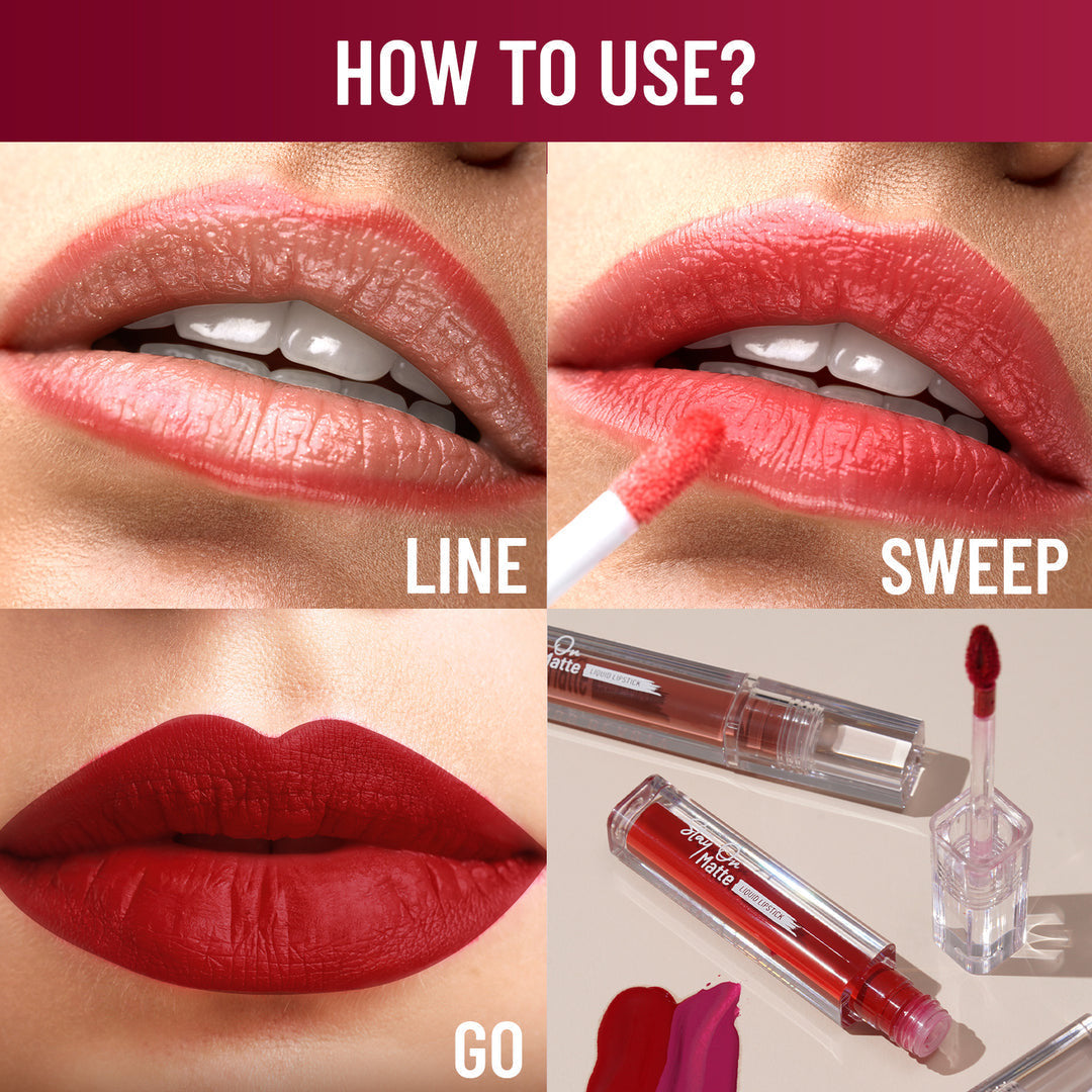 SWISS BEAUTY STAY ON MATTE
LIQUID LIPSTICK