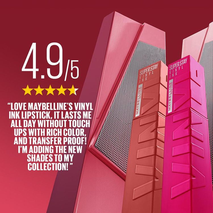 MAYBELLINE New York Lipstick, Matte Finish, 24 hr-lasting, Intense Colour, SuperStay Crayon Lipstick,