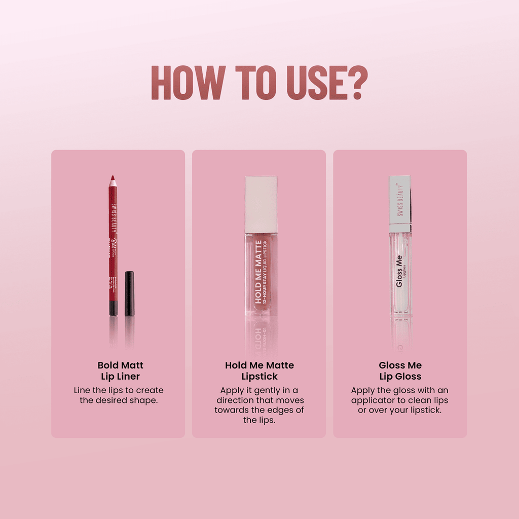 Luxneo Line & Fine Lip Duo with Lip Liner & HD Matte Lipstick |
Matte Finish Long-Lasting Non-Drying