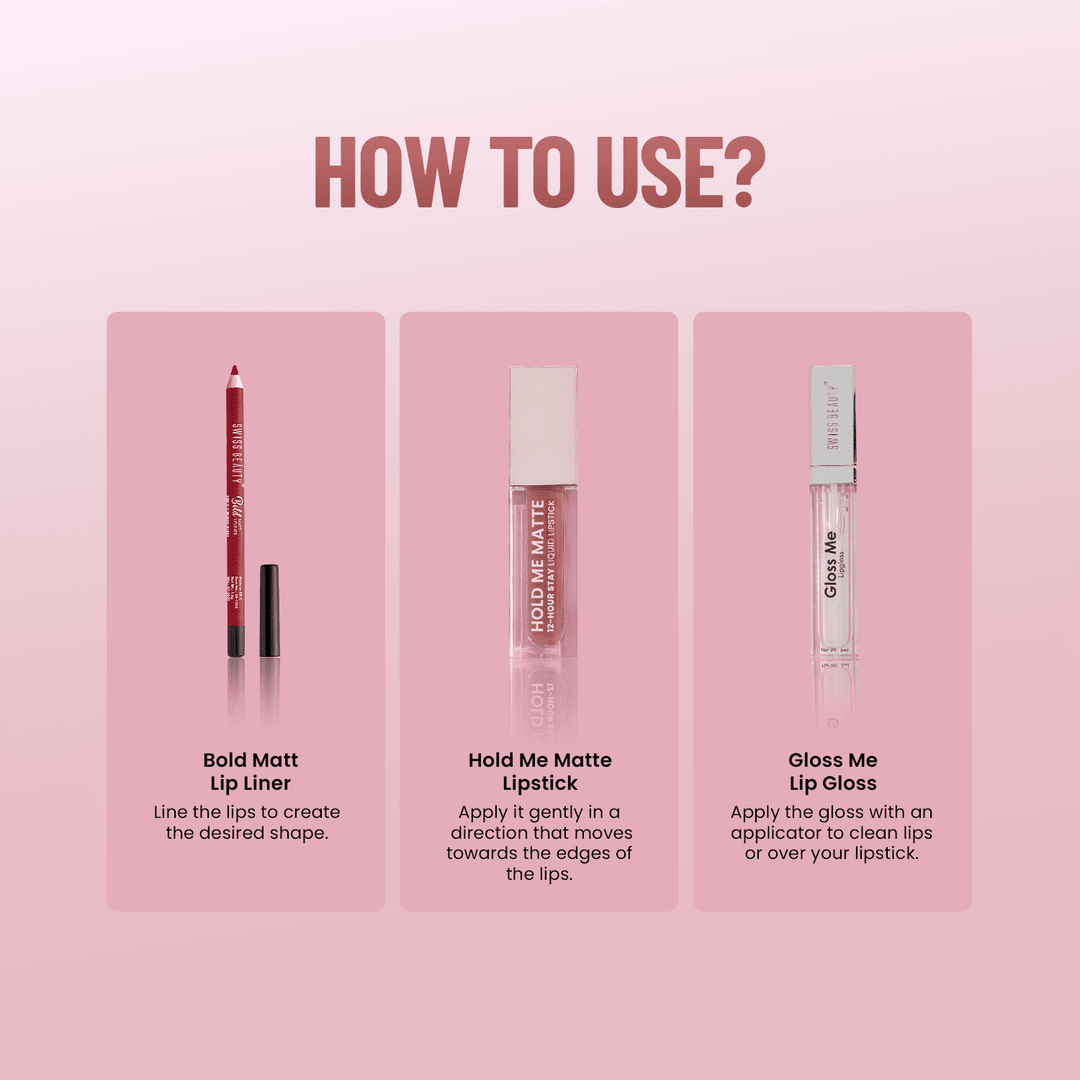 Luxneo Line & Fine Lip Duo with Lip Liner & HD Matte Lipstick |
Matte Finish Long-Lasting Non-Drying