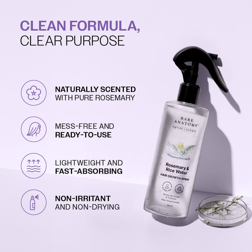 Rosemary Water
Spray With Rice Water