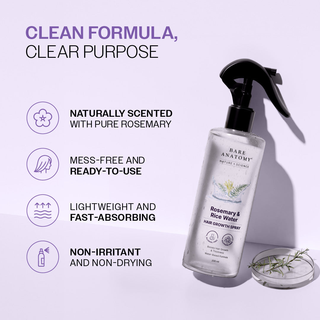 Rosemary Water
Spray With Rice Water