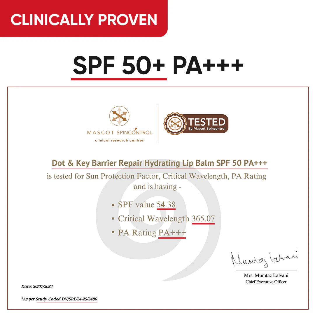 SPF 50+ Barrier Repair
Hydrating Lip Balm