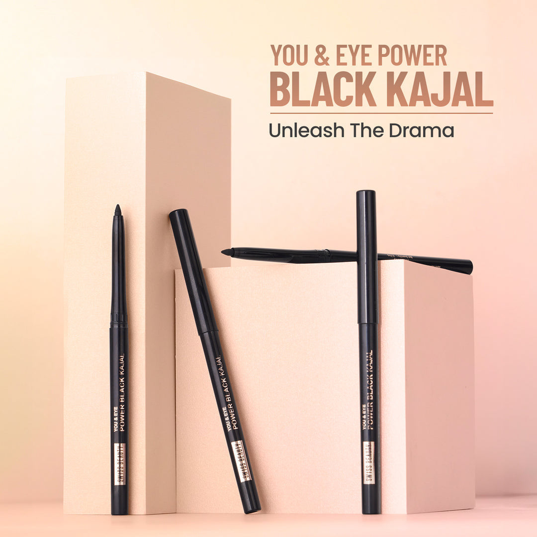 You & Eye Power Black Kajal |
Waterproof & Smudge-Proof | 24
Hour Stay Matte Finish Black
Kajal