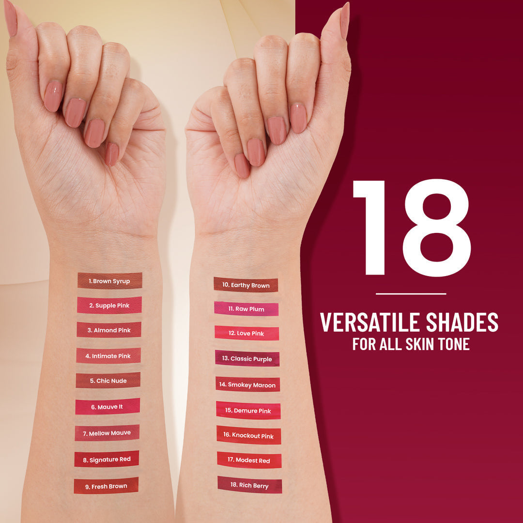 SWISS BEAUTY STAY ON MATTE
LIQUID LIPSTICK